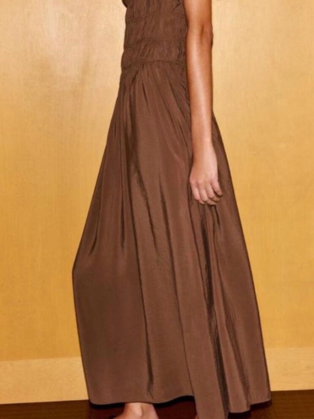 Zara Brown Sleeveless Midi Dress - Picture 6 of 8